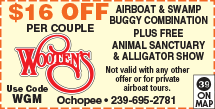 Special Coupon Offer for Wootens Airboat Tours